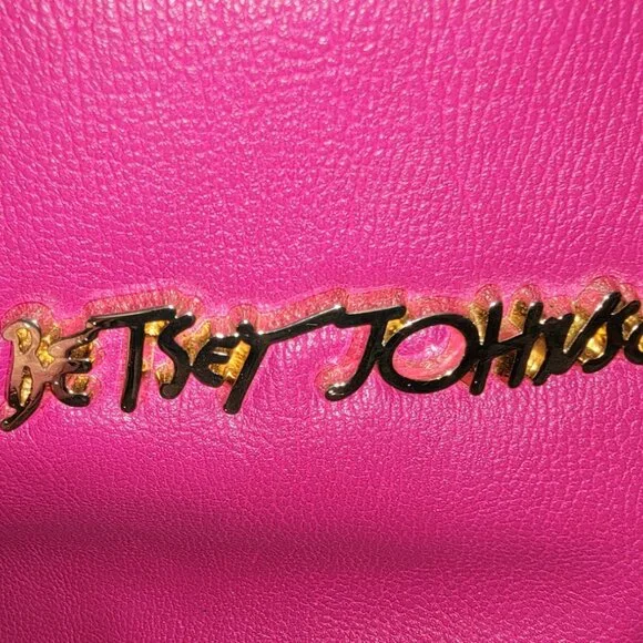 Betsy Johnson Petal to the Metal Convertible Crossbody Bag in Fushia - Picture 2 of 5